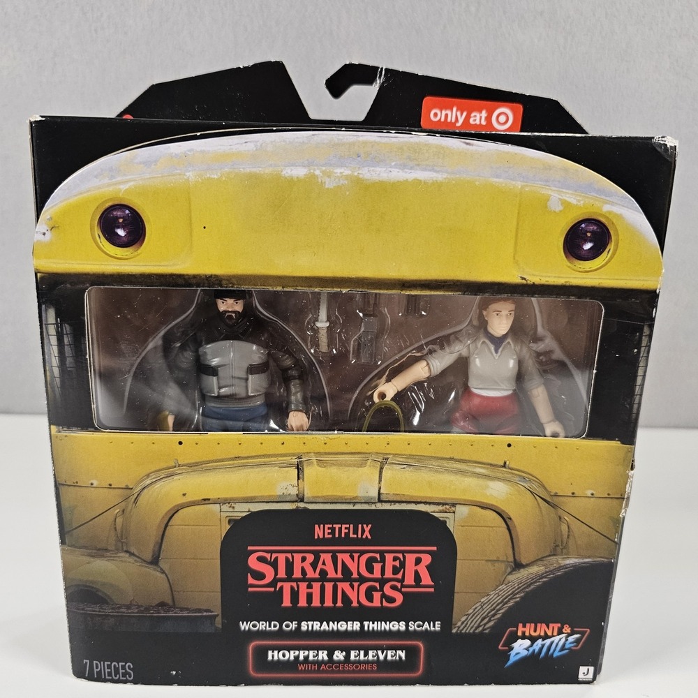 Stranger Things Eleven and Hopper 2-Pack Hunt & Battle Target Exclusive New